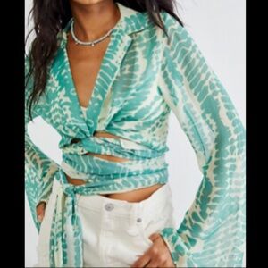 Free People Emmie Wrap Top L NWOT Rare Find!
